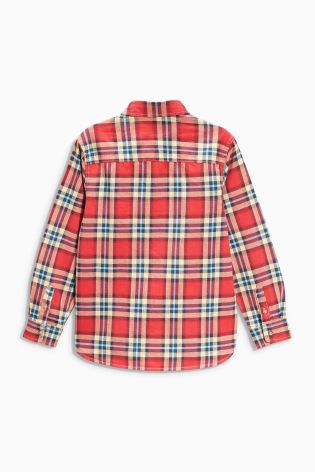 Red Brushed Check Shirt (3-16yrs)
